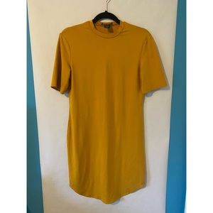 Beautiful mustard yellow fitted dress.